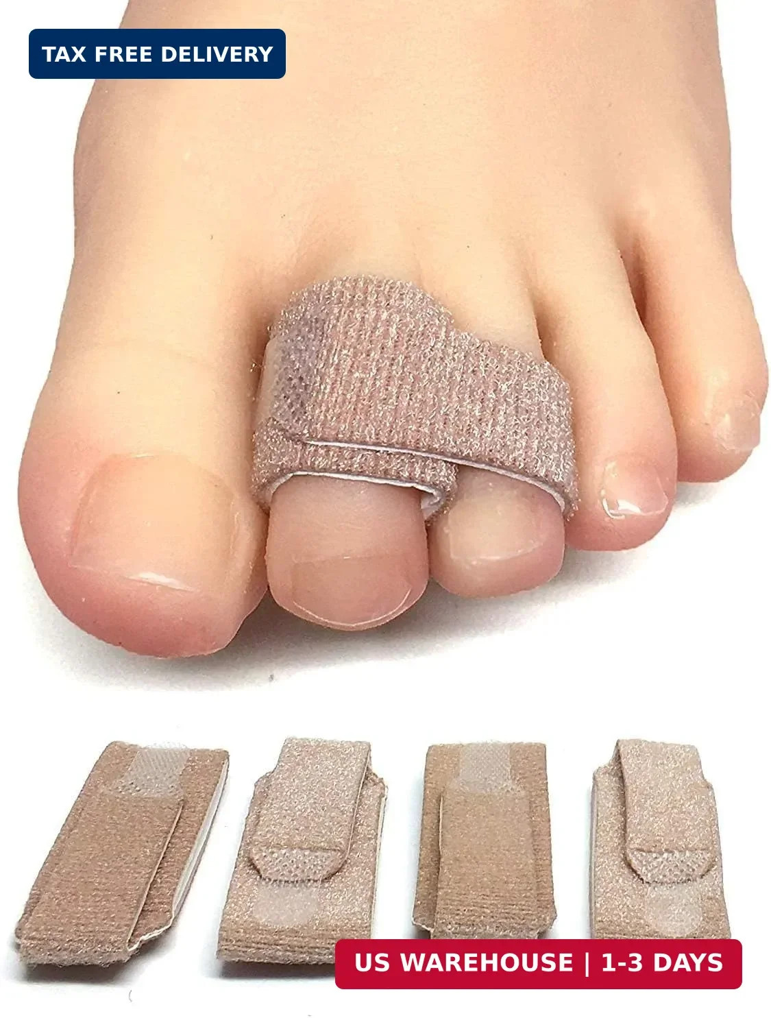 ZenToes Hammer Toe Corrector for Women & Men – Reusable Fabric Buddy Wraps for B
