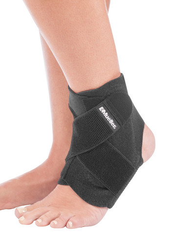 Mueller Adjustable Ankle Support, Black – One Size Fits Most