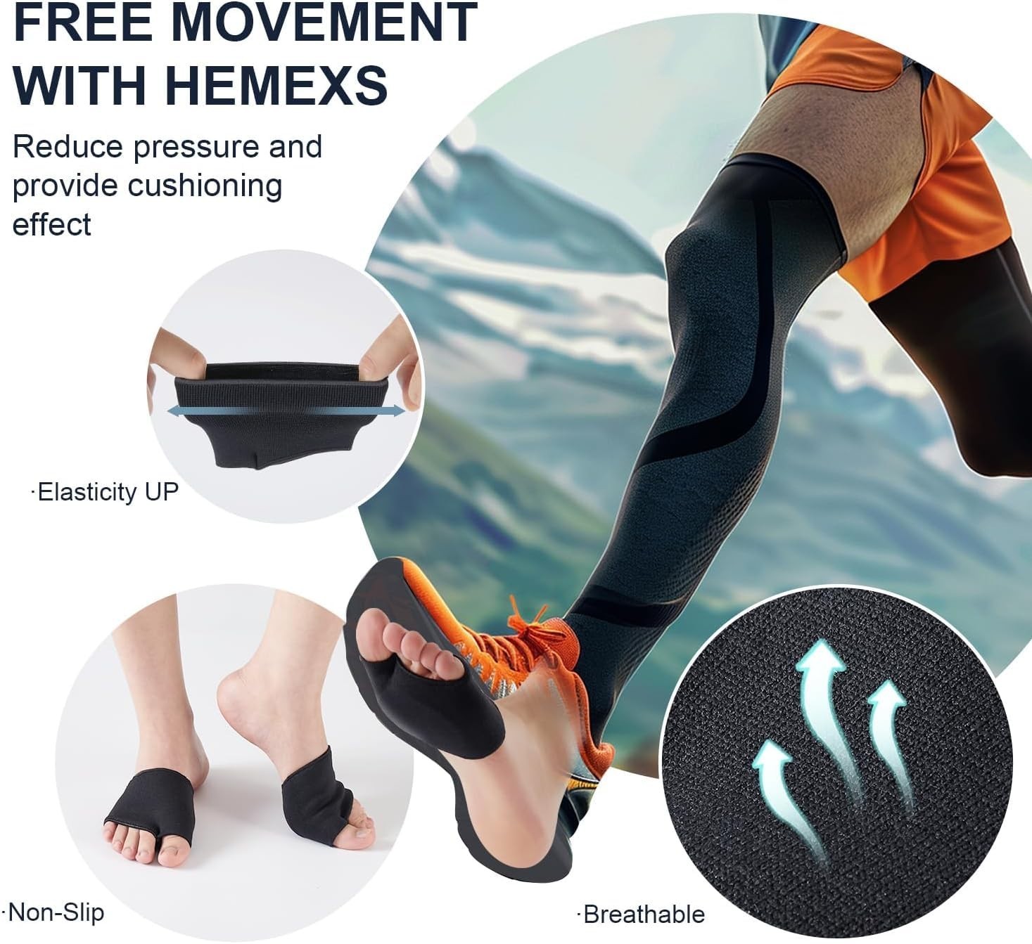 forefoot pads for pain relief hallux valgus support bunion forefoot Sleeve pads