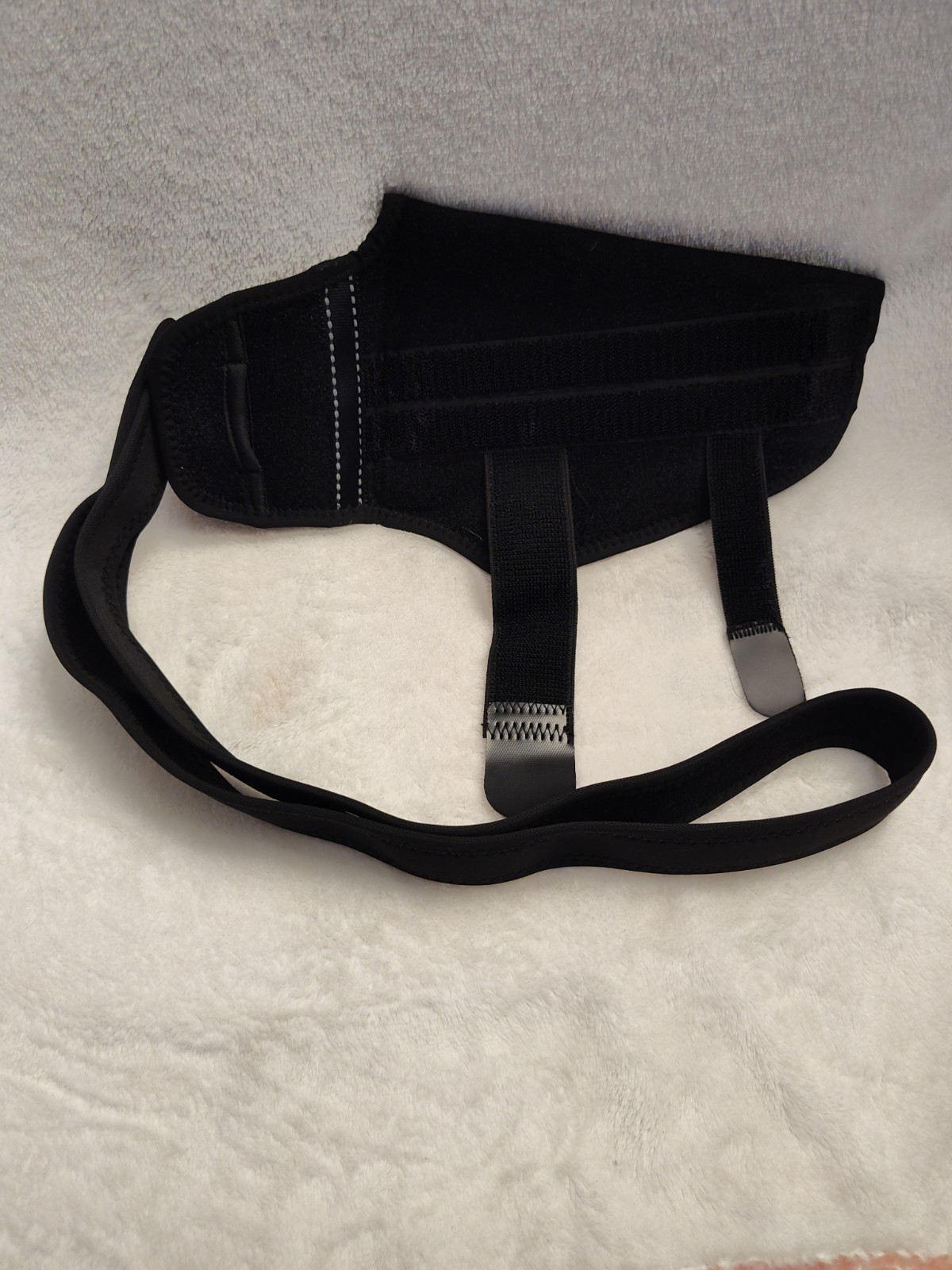Dog Knee Leg Brace Support Sleeve Adjustable straps Fabric Black XXL