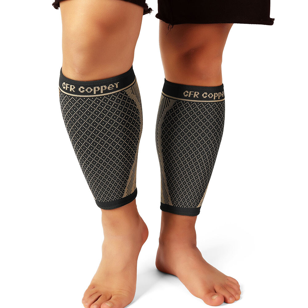 CFR Copper Compression Calf Sleeve Leg Splint Support Brace Run Sport Shin Socks