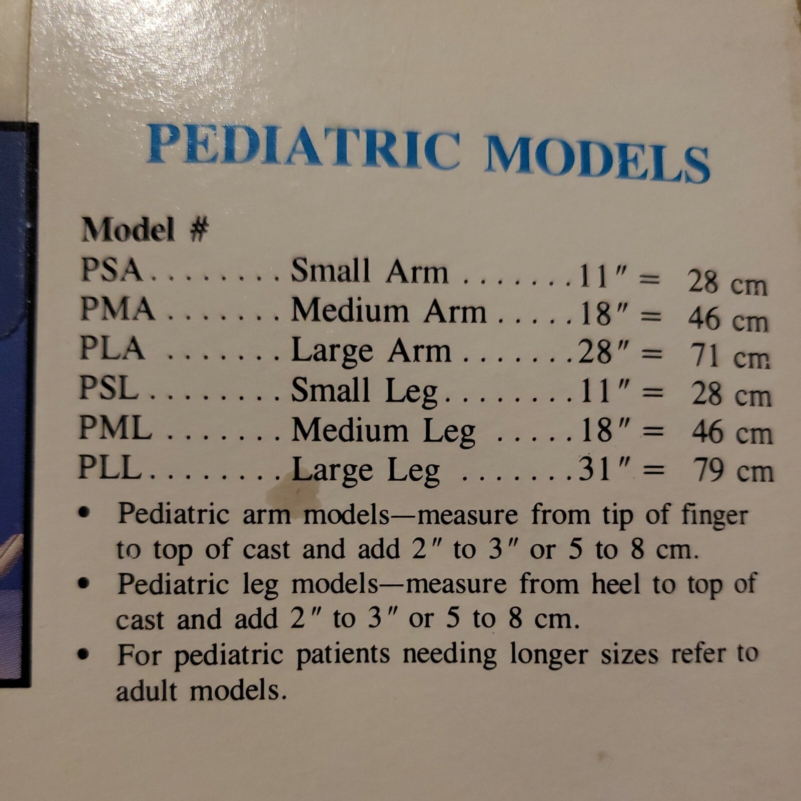 Cast Protector Pediatric BrownMed SEAL-TIGHT – Medium Leg 18″ vintage Never Used