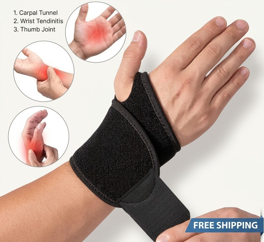 Adjustable Wrist Support Brace Guard Strap Carpal Tunnel Sports Gym Pain Relief