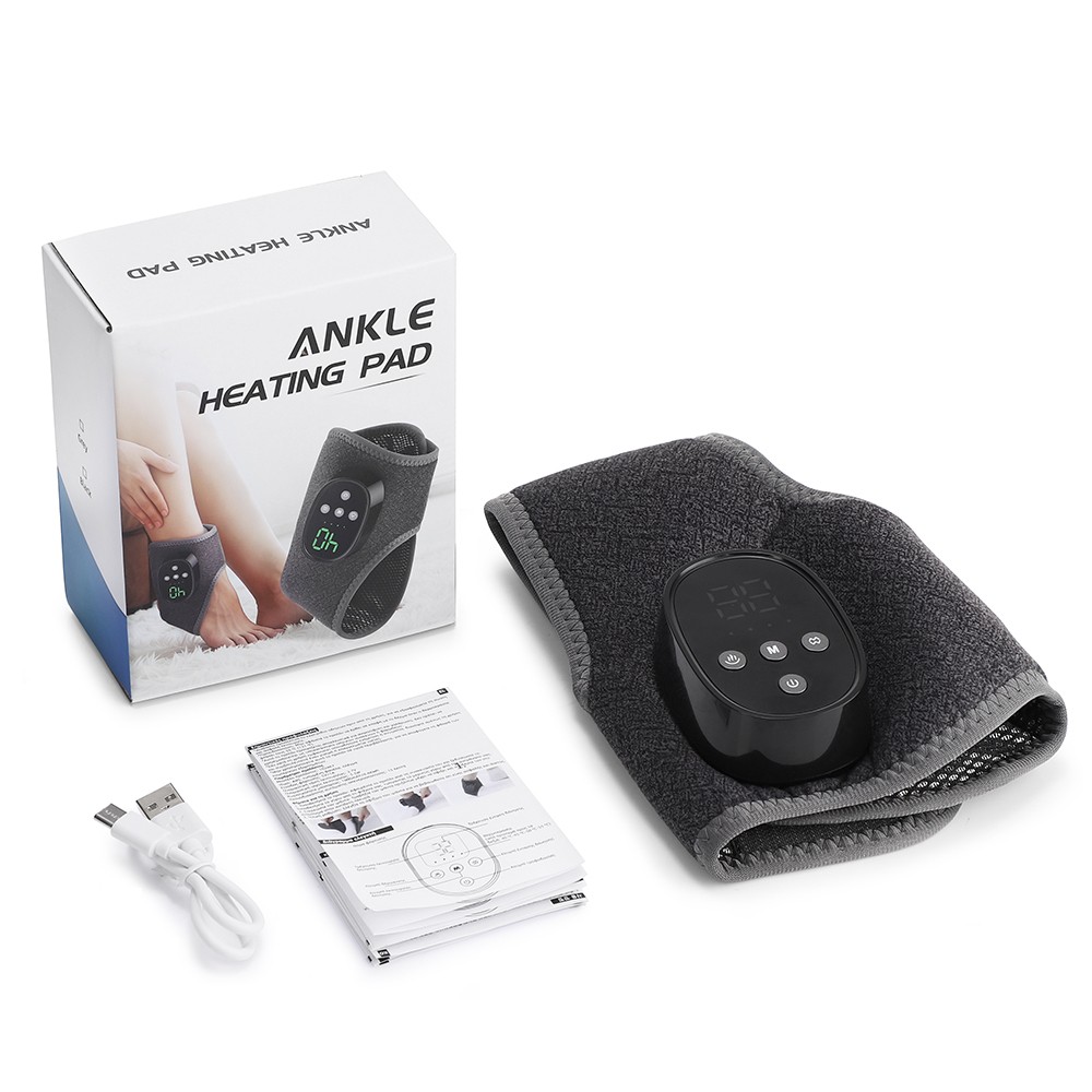 Electric 4 Modes Heated & 4 Vibration Foot Ankle Massager Pain Relief 1800mAh