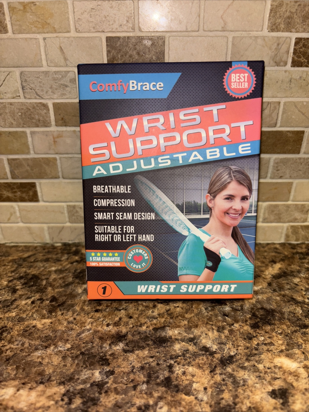 Wrist Brace Left or Right Hand Breathable Support Carpal Tunnel Arthritis Black