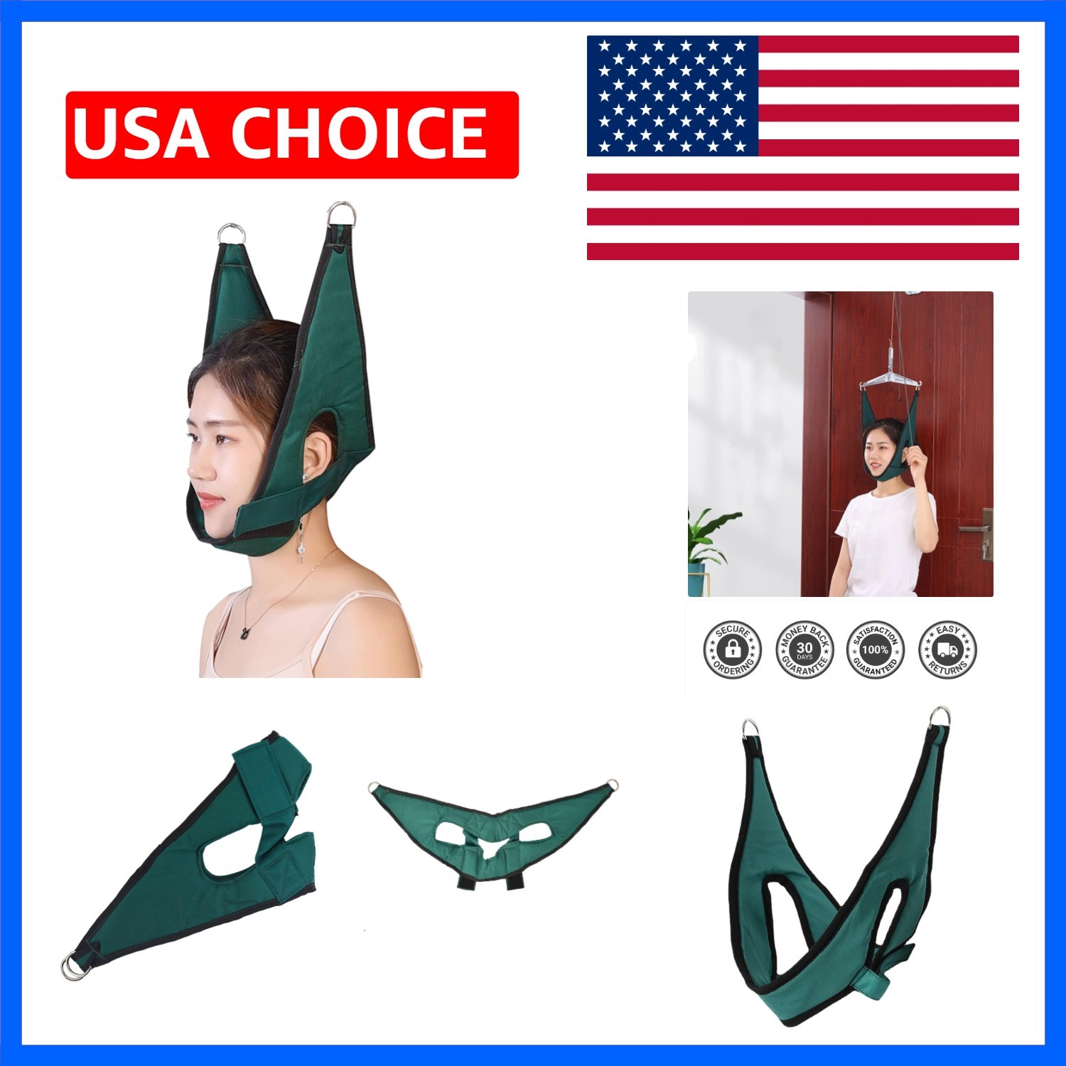 Cervical Traction Belt Home Neck Stretching Fixation Belt Neck Hanging Adult …