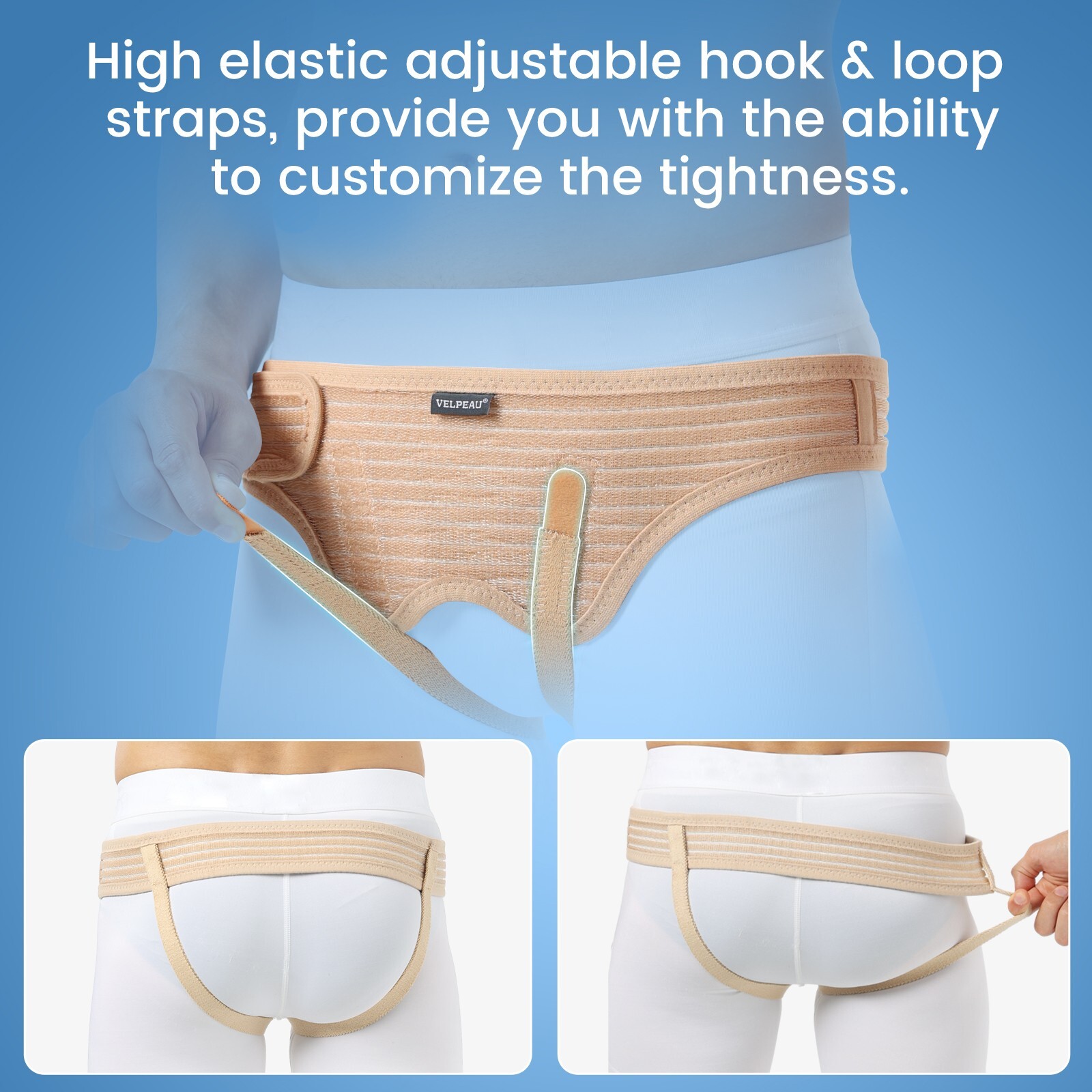 Velpeau Inguinal Hernia Support Belt Double Groin Hernia Pain Relief Truss Brace