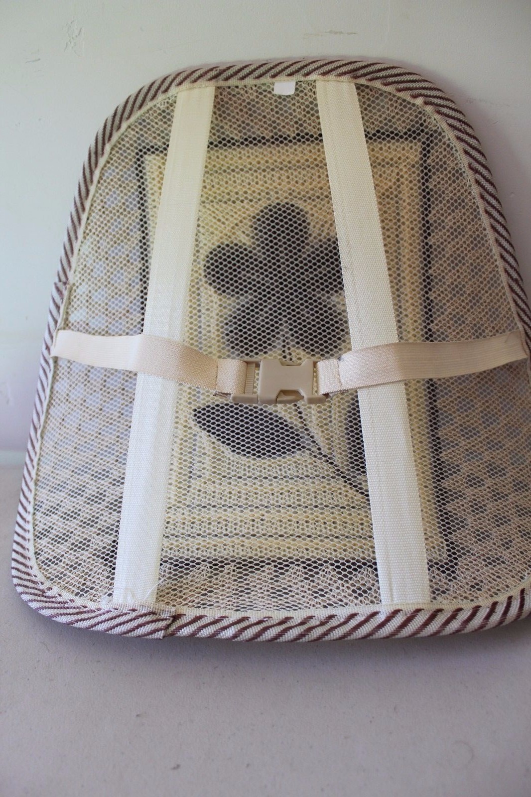 Car Seat Office Chair Back Lumbar Support Floral Design on Mesh #S111