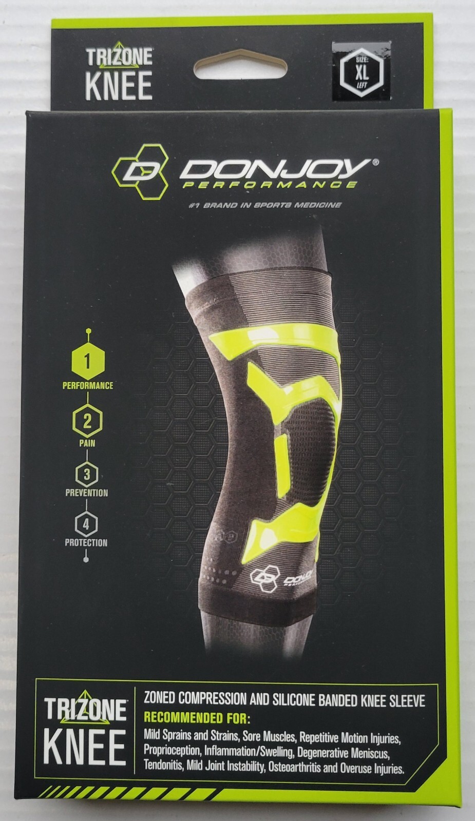 DonJoy Performance TriZone Knee Support Sleeve – XL