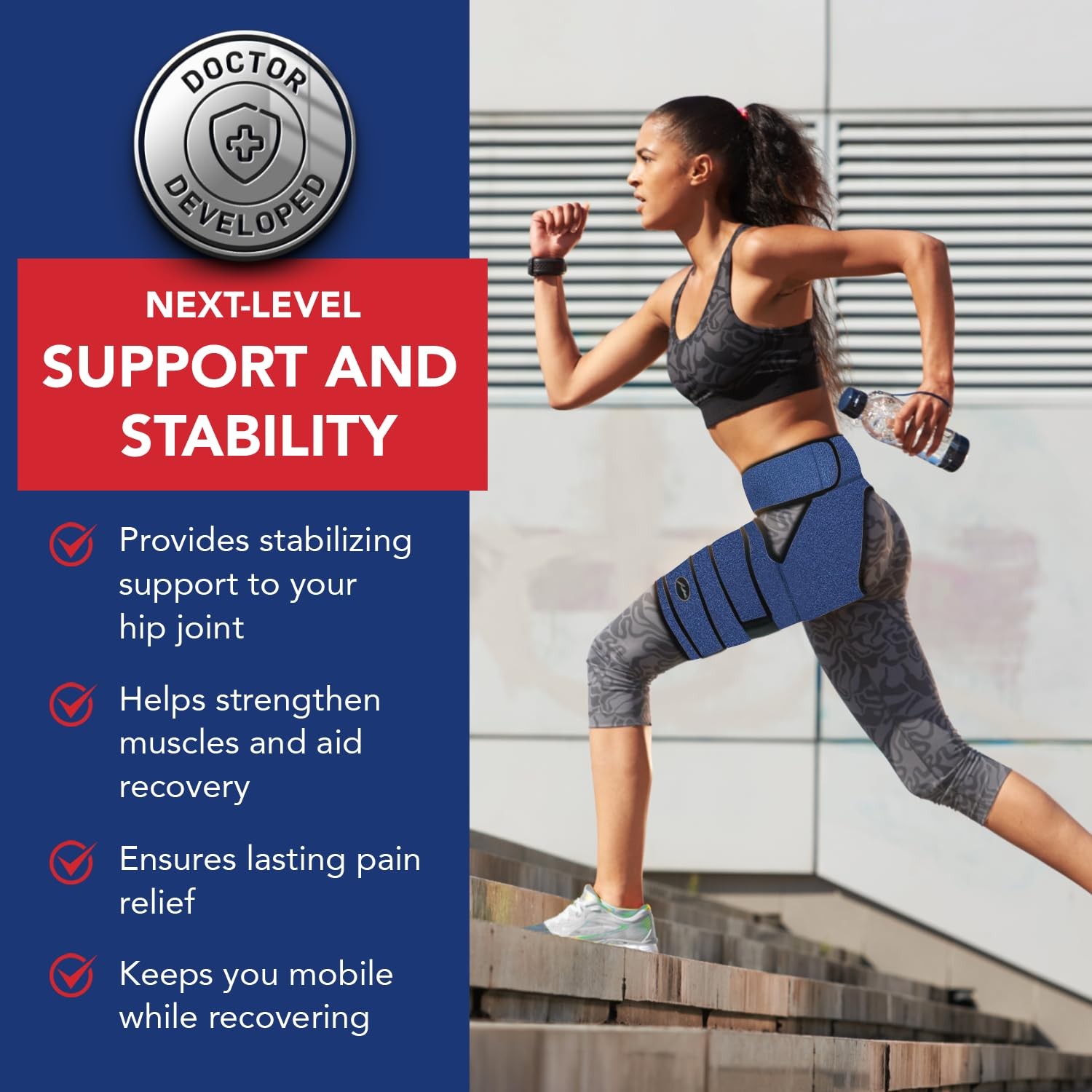 Dr. Arthritis Hip Brace, Adjustable Sciatic Nerve Brace and Stabilizer for Pu…