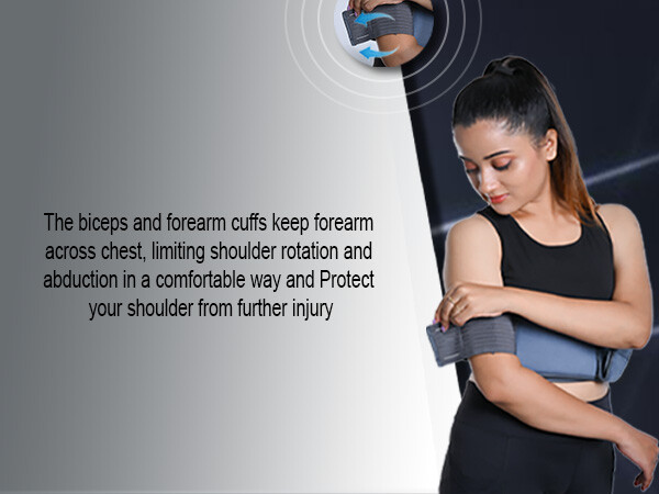 Adjustable Soft Arm Sling Shoulder Immobilizer – Support Brace for Unisex Belt