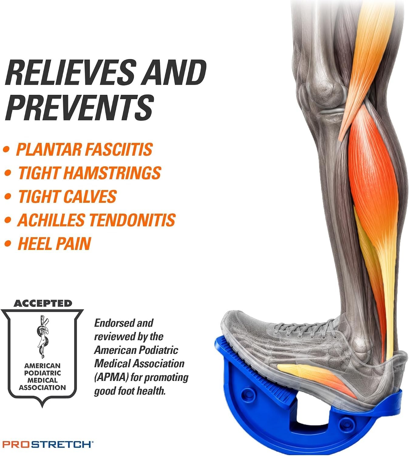 Compact Rubber Calf Stretcher & Foot Rocker – Effective Stretch for All Sports