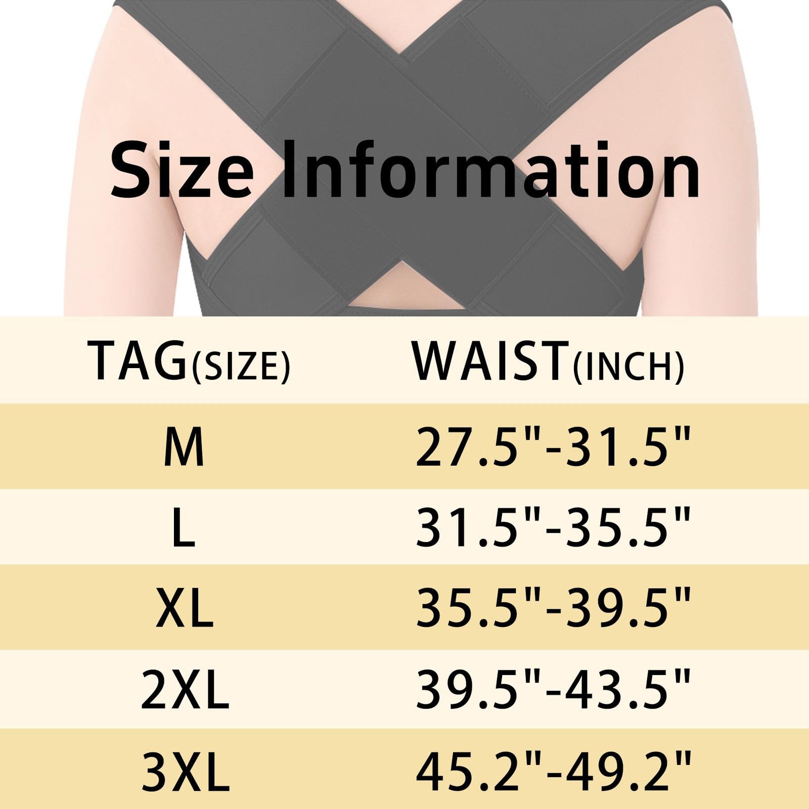 Posture Corrector for Women Men Back Brace Support X-Large, Black