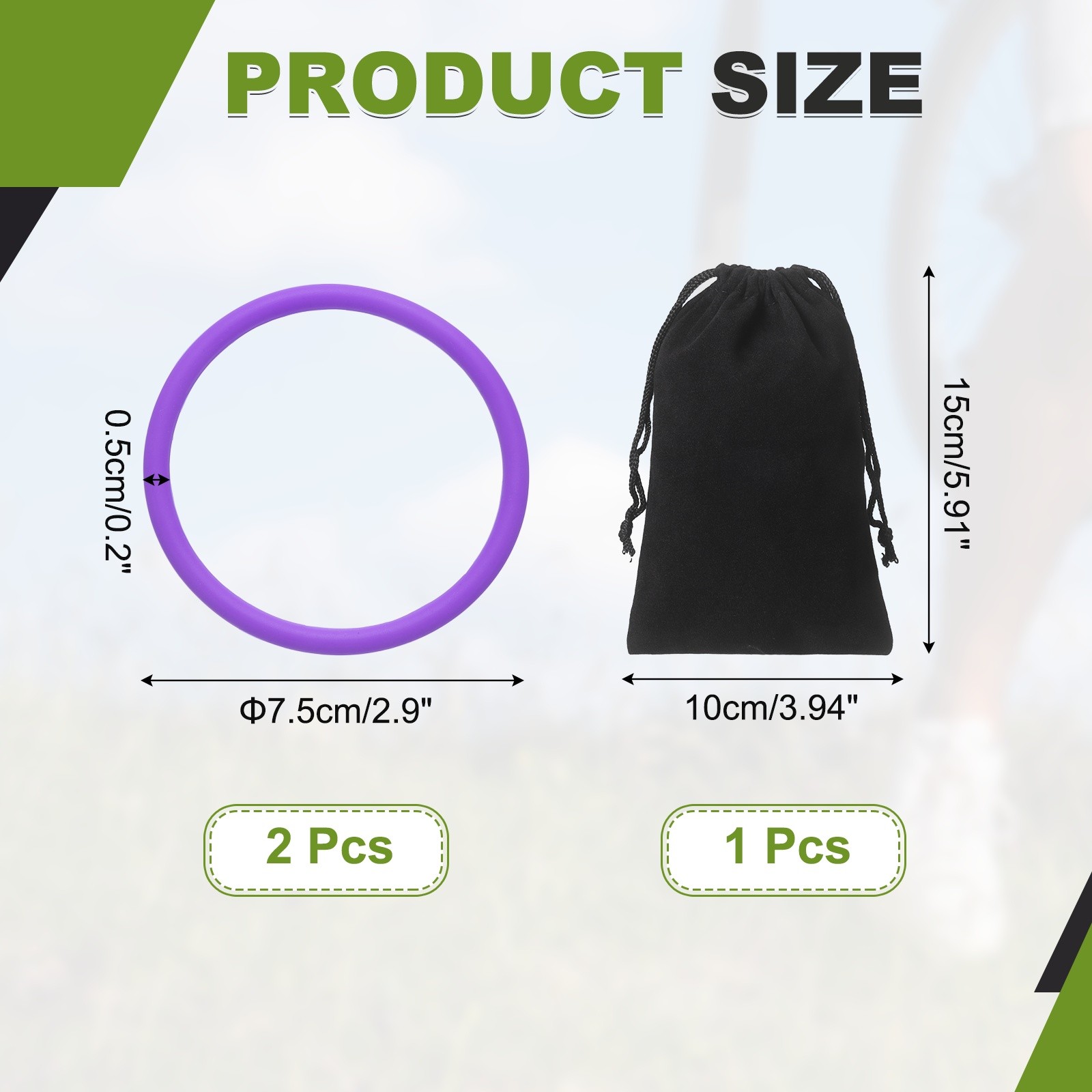 Patellar Tendon Support Strap with Storage Bag, Purple & 1 Set