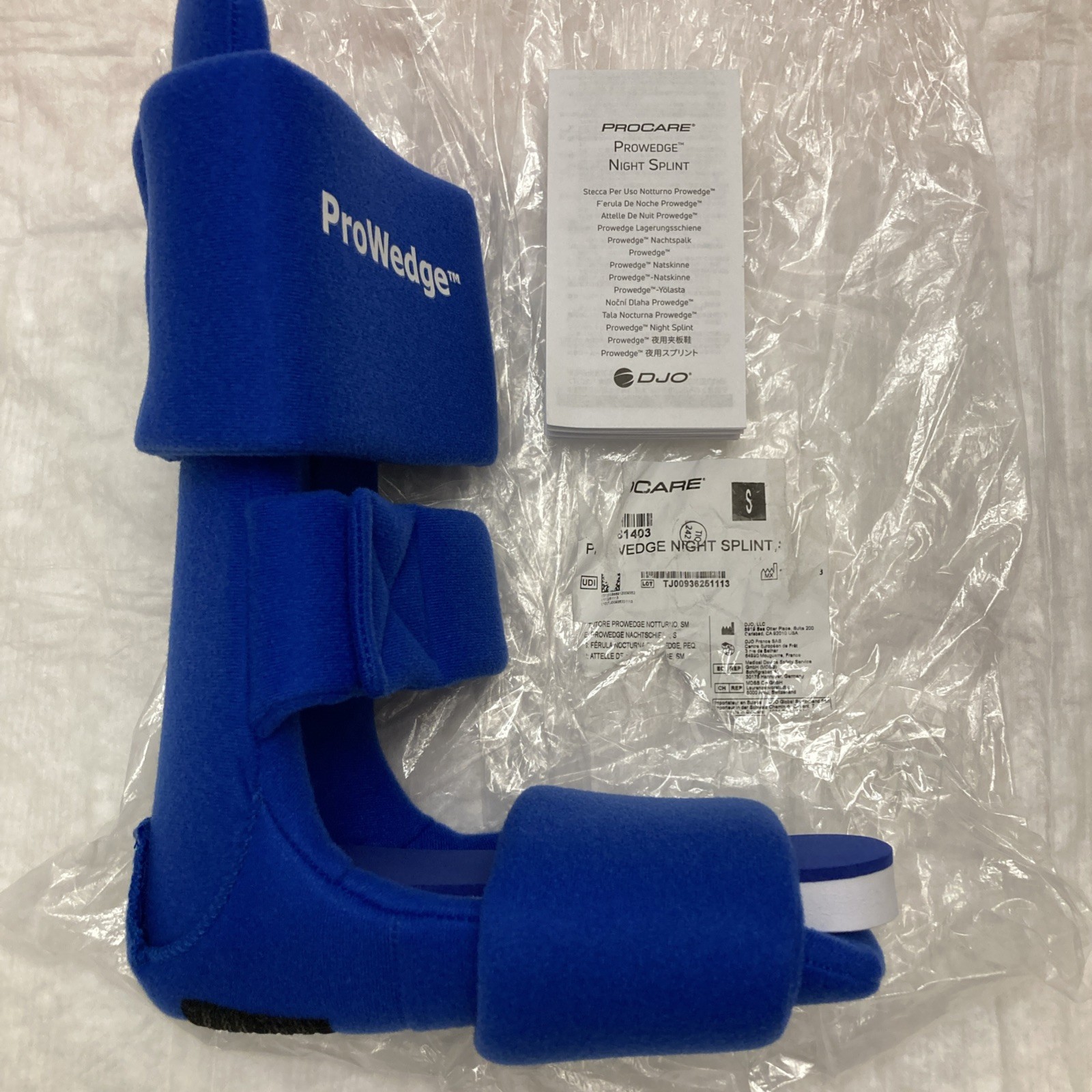 ProWedge ProCare Night Splint Size Small For Left Or Right Brand New Open Box