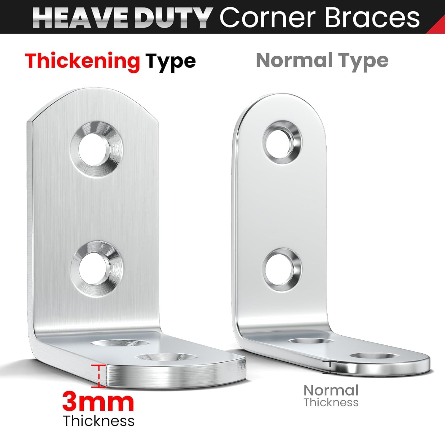 Stainless Steel Corner Brackets – 8 PCS, Easy Install for Secure Furniture Setup