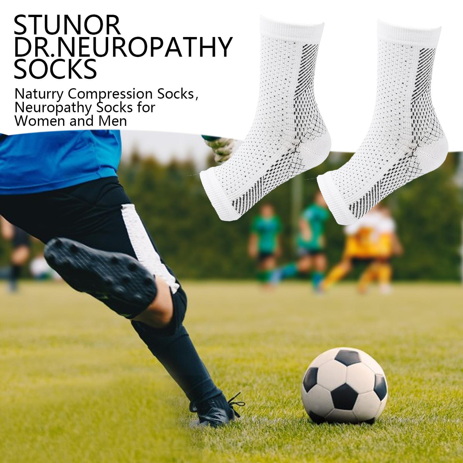 2/4 Pairs Neuropathy Socks For Womens Mens Soothe Relief Compression Socks