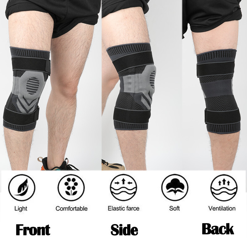 Knee Brace for Pain Relief Support Sleeve with Patella Pad & Side Stabilizers