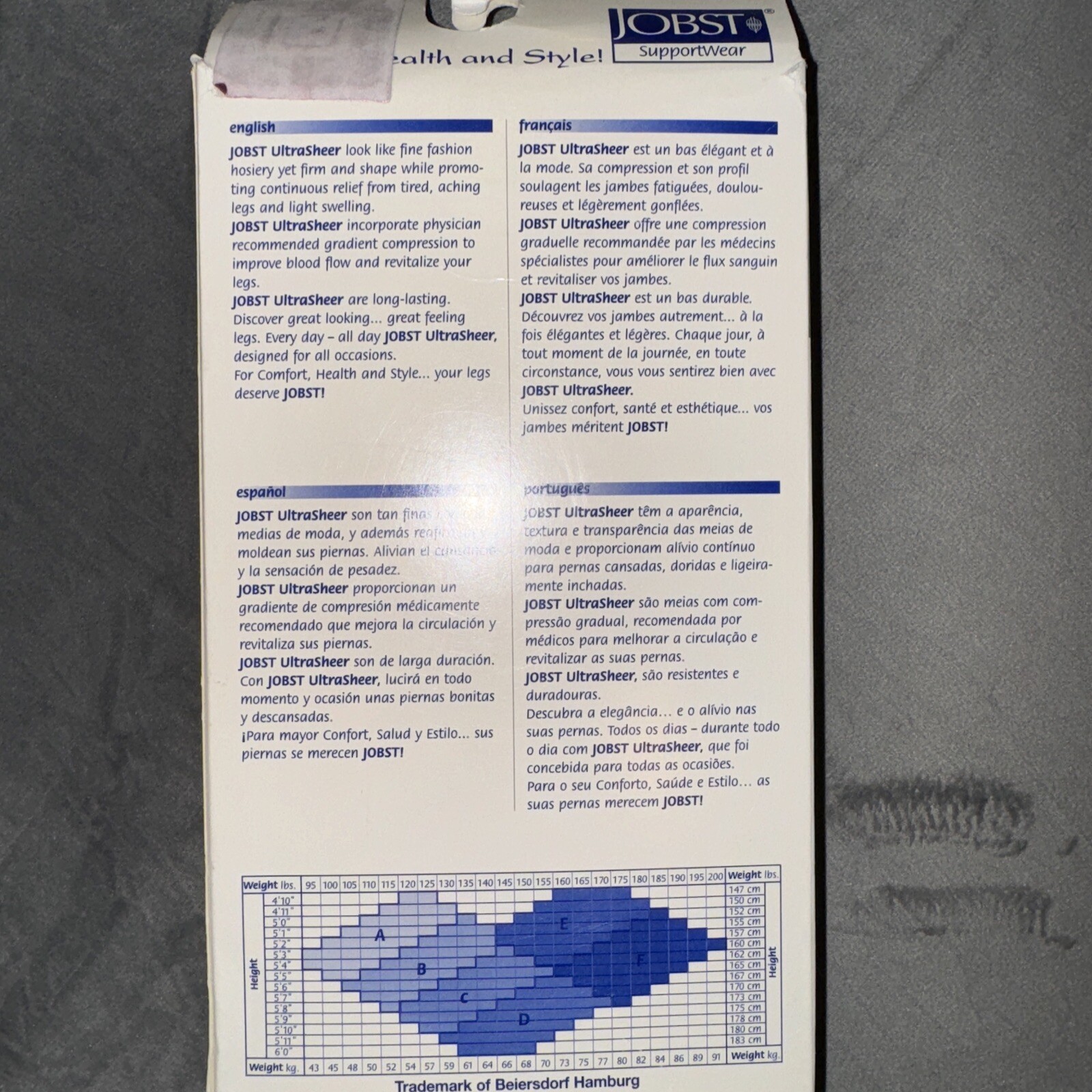 Jobst SupportWear Ultra Sheer Pantyhose Mild 8-15 mmHg Sz. E, Black – 119302