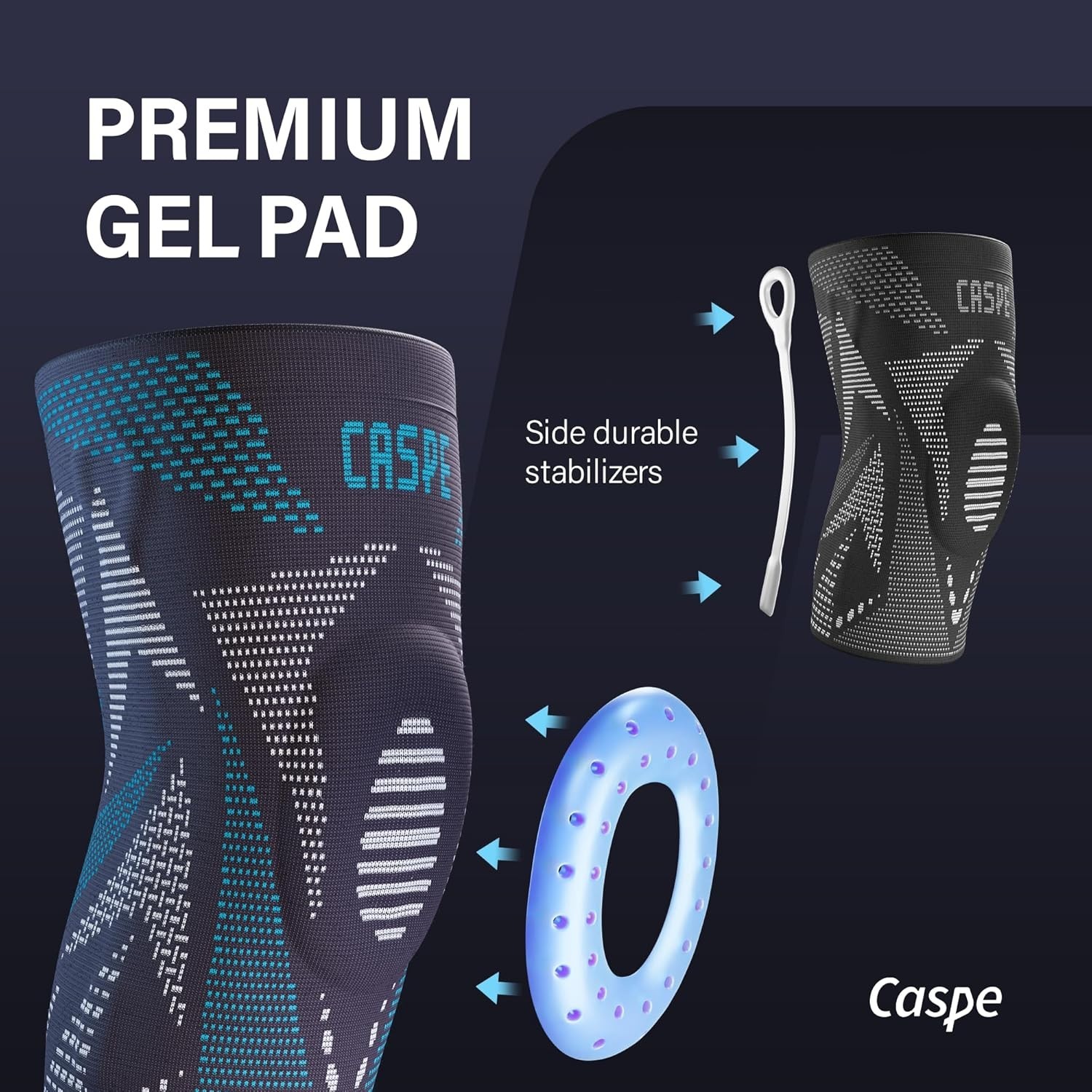 Knee Brace Compression Sleeve Support Joint Pain Arthritis Relief For Sport Gym