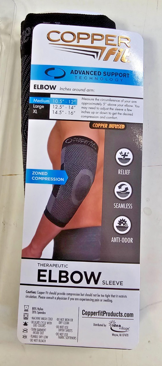 Copper Fit Compression Elbow Sleeve – Medium – New – Advanced Support Technology