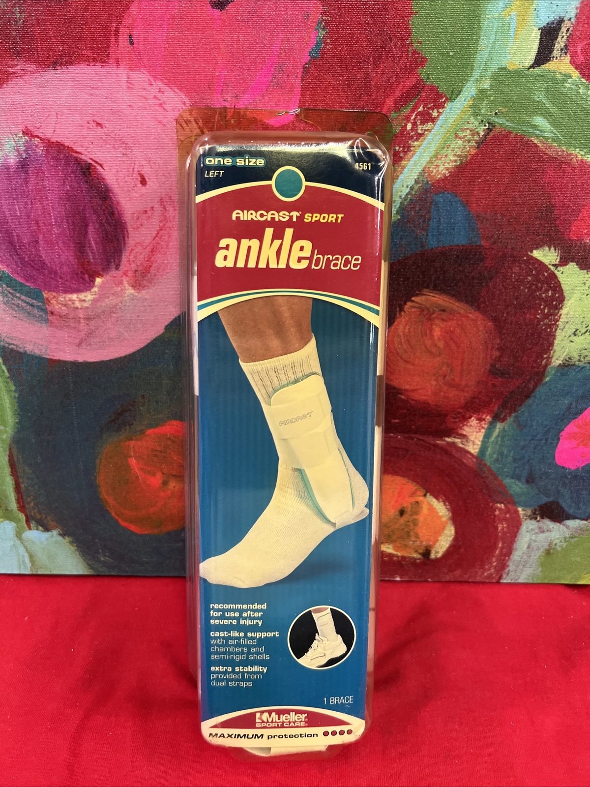 Mueller Aircast Sport Ankle Brace for Left Foot – One Size Fits Most New In Box