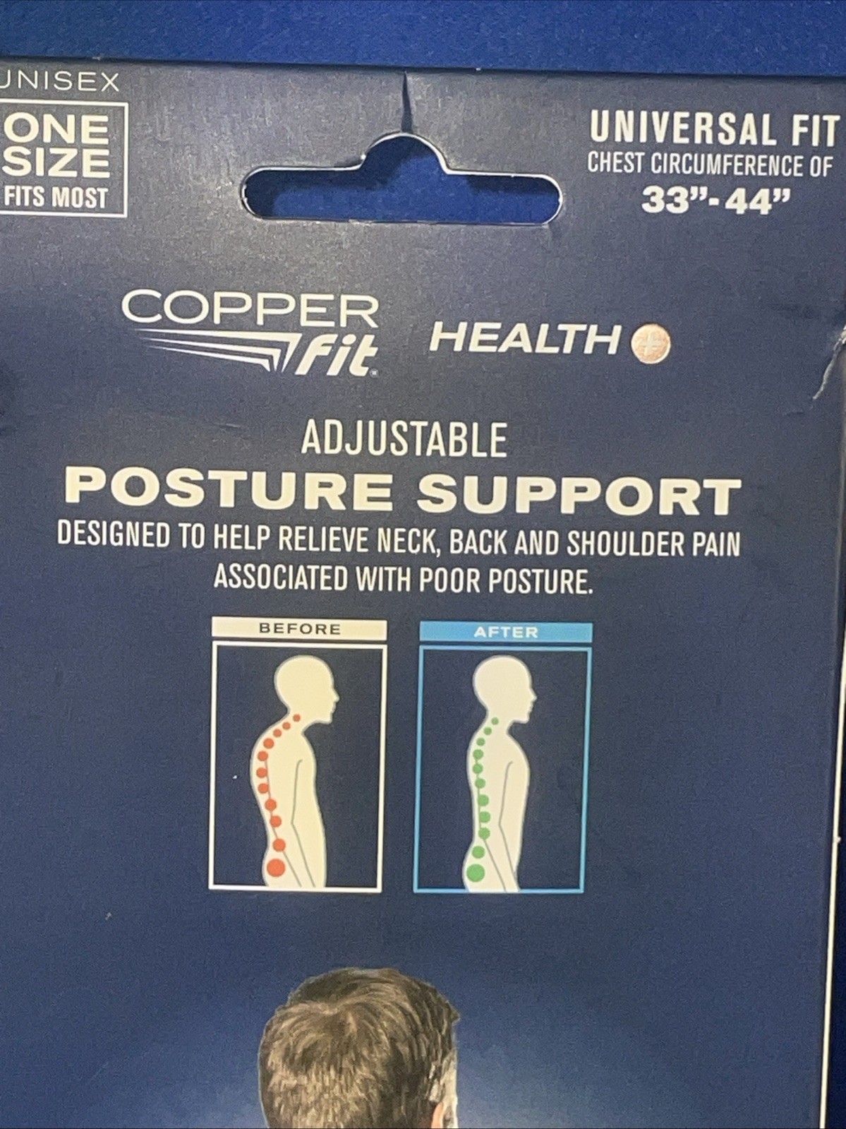 Copper Fit Health + Adjustable Posture Support Unisex Men Women One Size