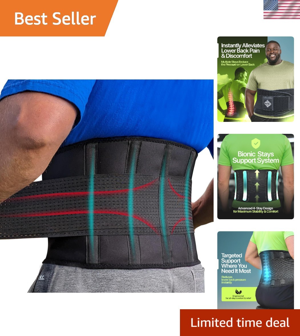 4XL Lumbar Support Brace – Ergonomic Comfort for All-Day Relief from Back Pain