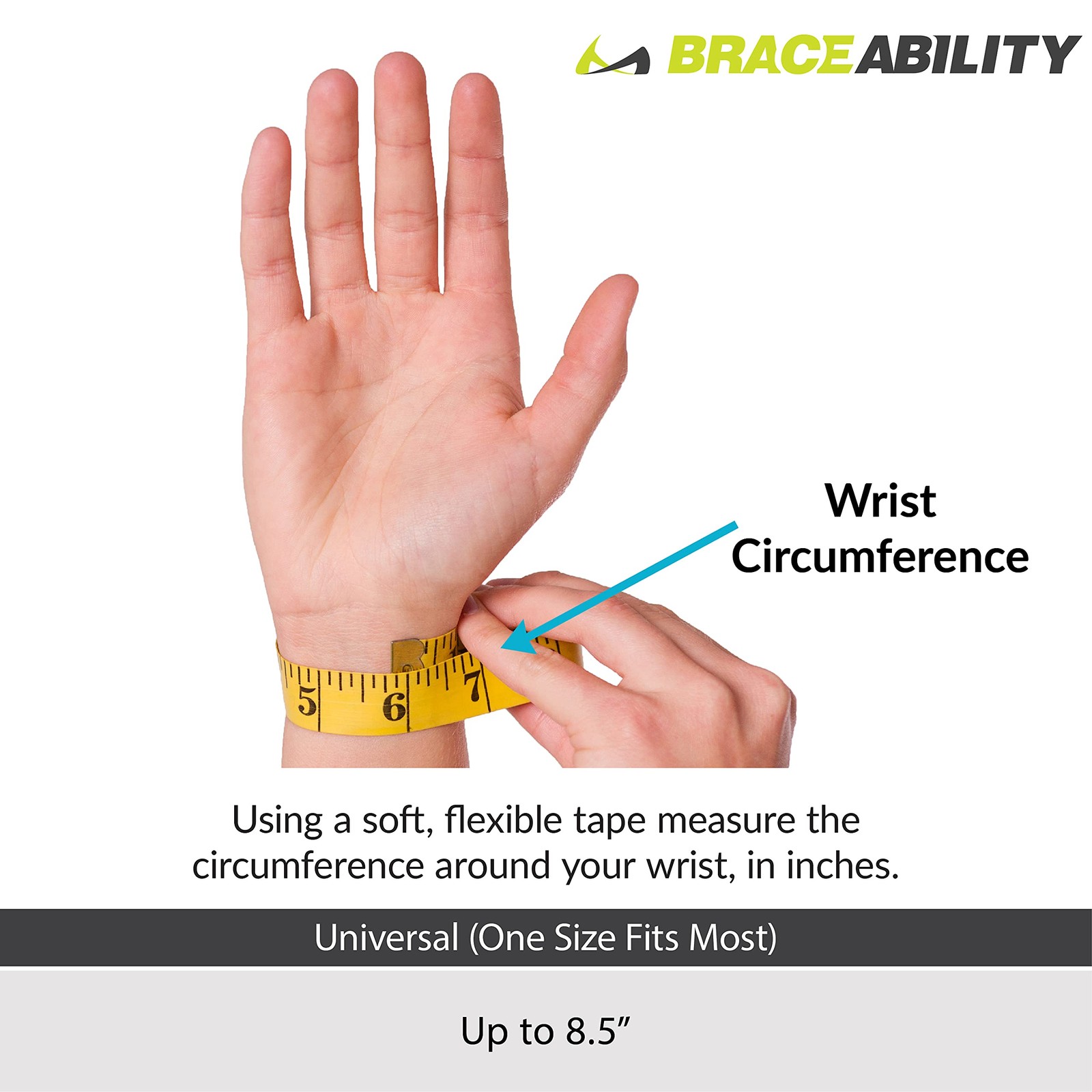 BraceAbility Radial Nerve Palsy Splint – Dynamic Wrist Drop One Size, Black
