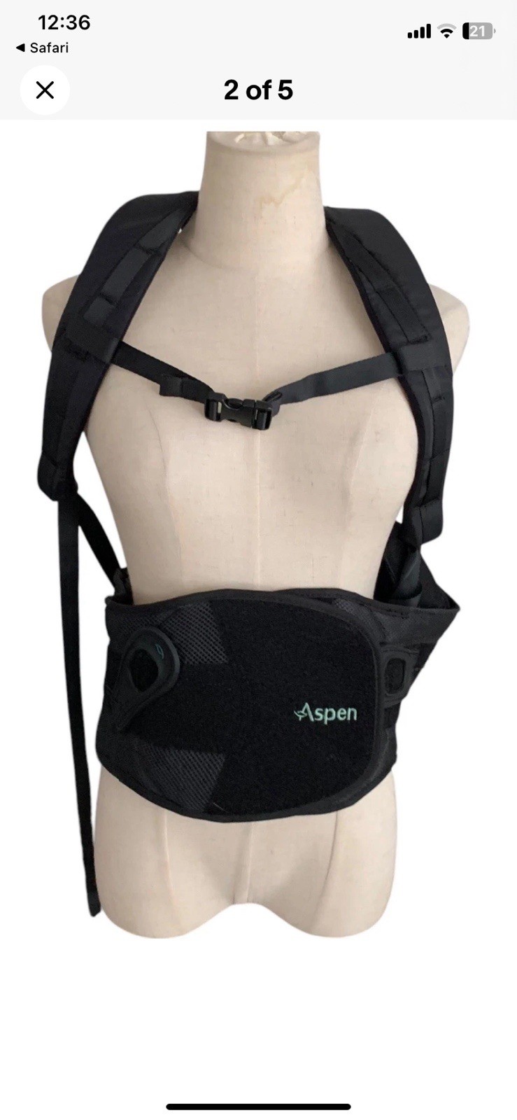 Aspen Horizon 456 TLSO Adjustable Back Brace (993740) Brand New