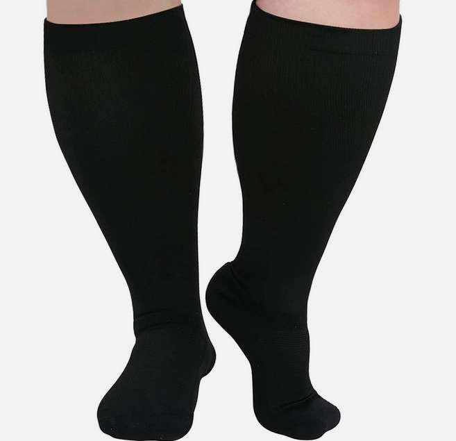 Plus Size Compression Socks Calf Sleeve Men Women Extra Wide 20-30mmHg S-3XL 4XL