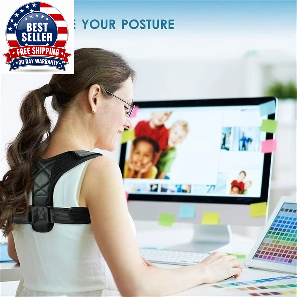Adjustable Back Shoulder Posture Corrector Belt Clavicle Spine Support Reshape Y