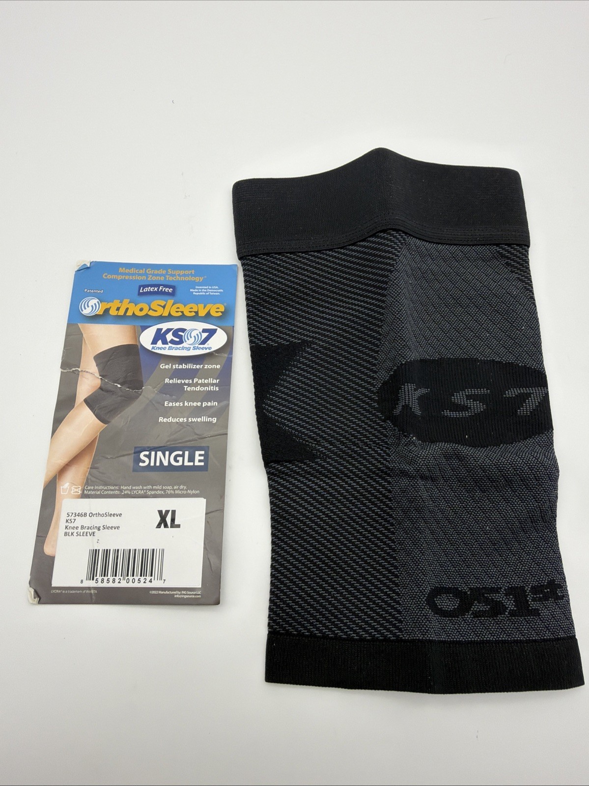 OS1st KS7 Performance Knee Sleeve (XL Black)