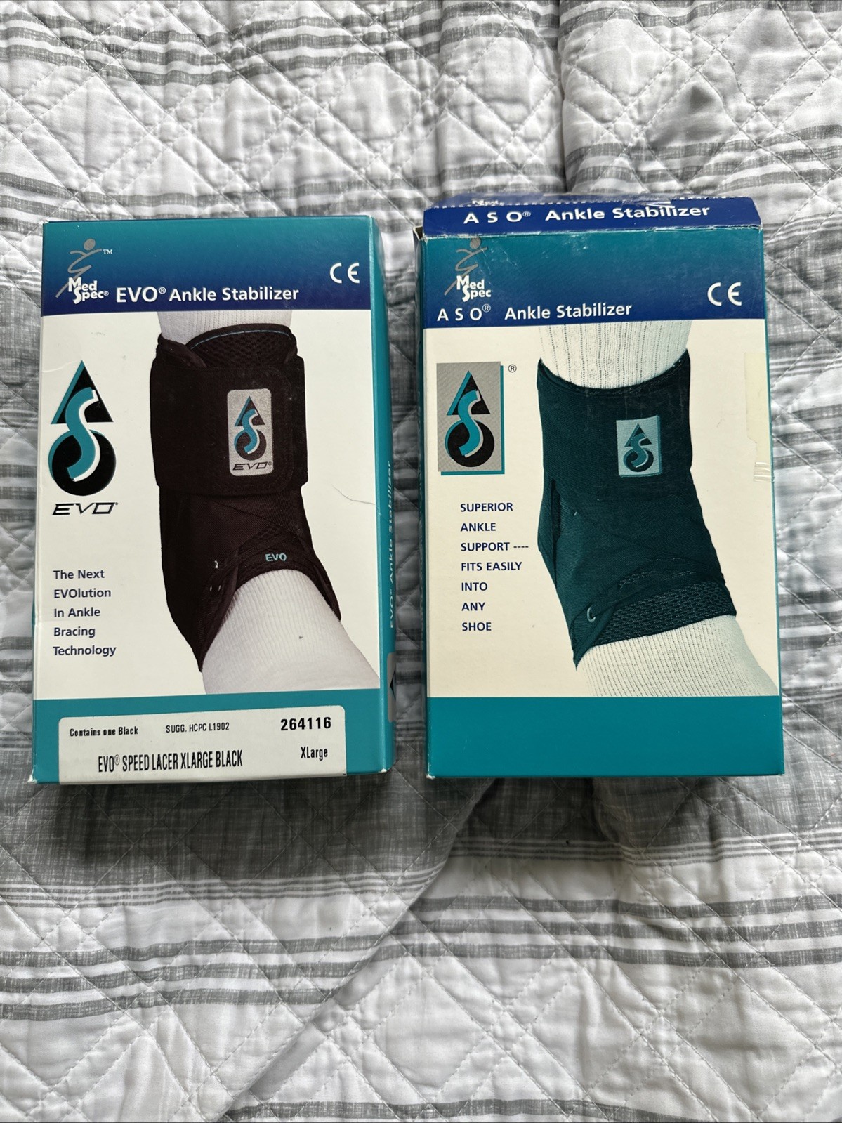 Evo Aso Med Spec Ankle Stabilizer Lot of 2