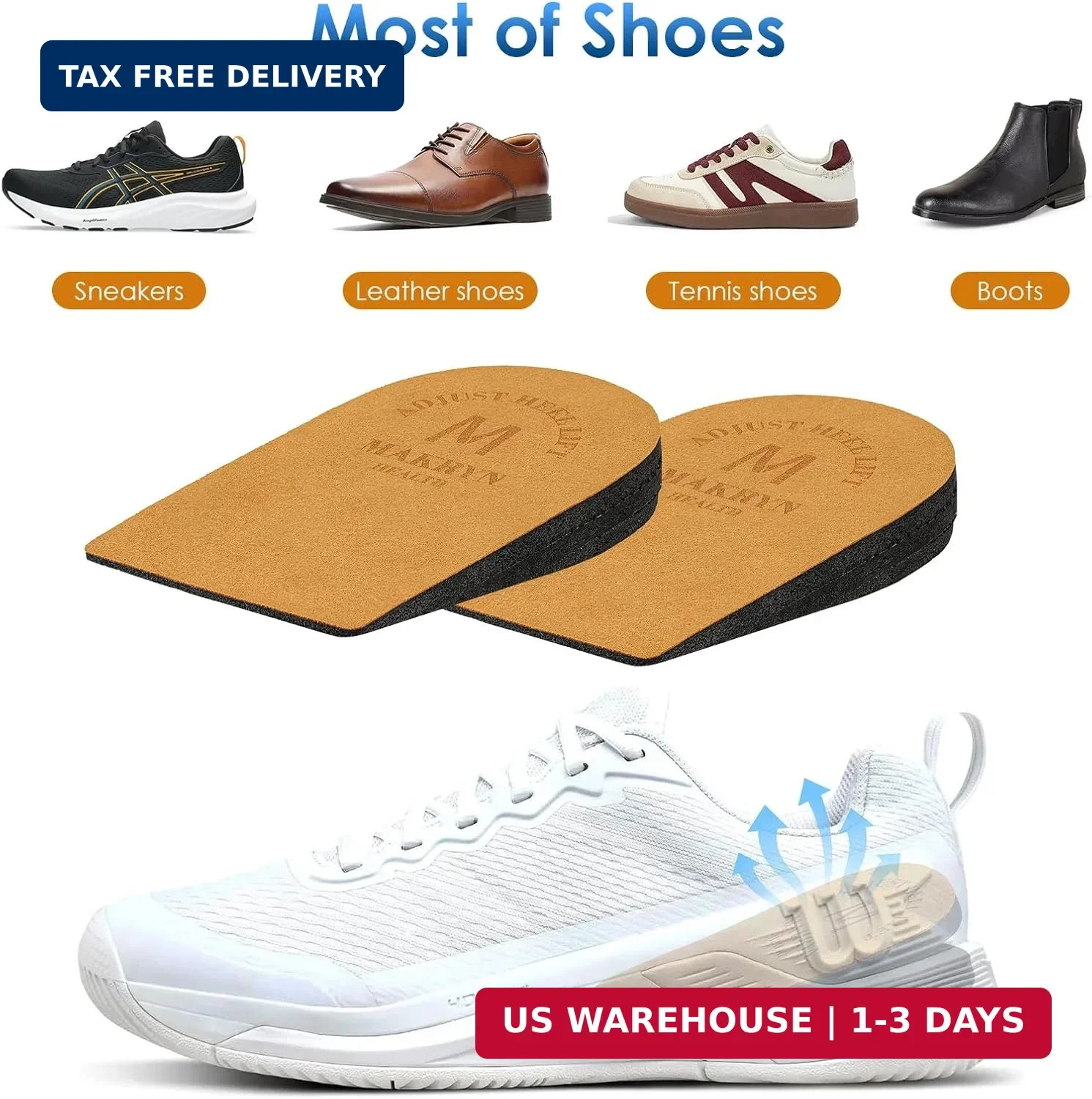 Adjustable Orthopedic Heel Lift for Leg Length Discrepancies and Heel Pain,Sport