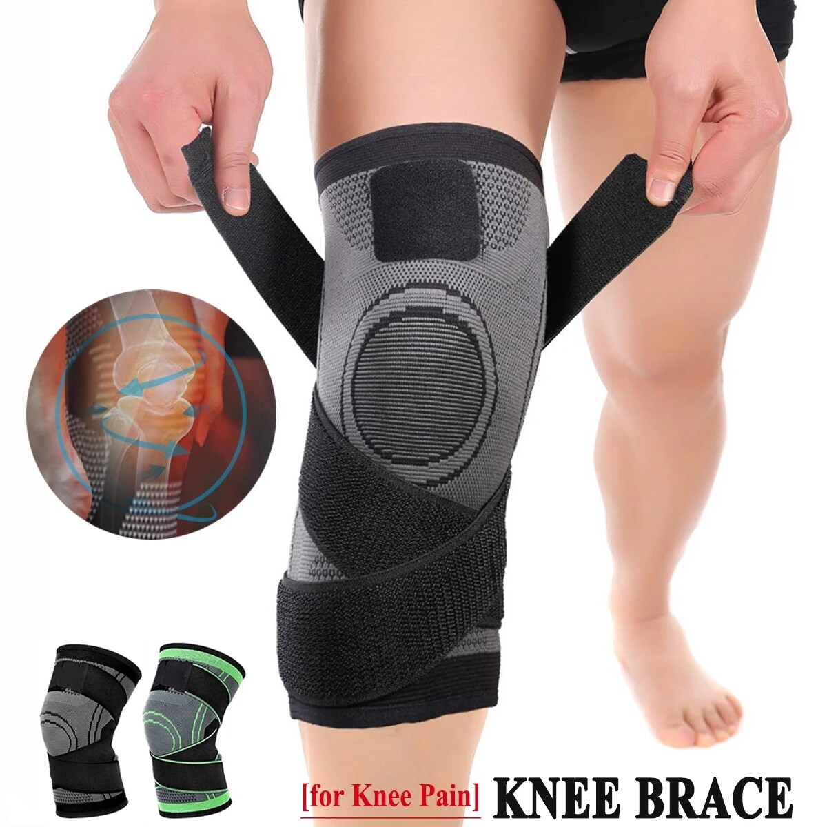1x/2x Circa Knee Savers Sleeve Compression Tendon Brace Arthritis Pain Relief UR