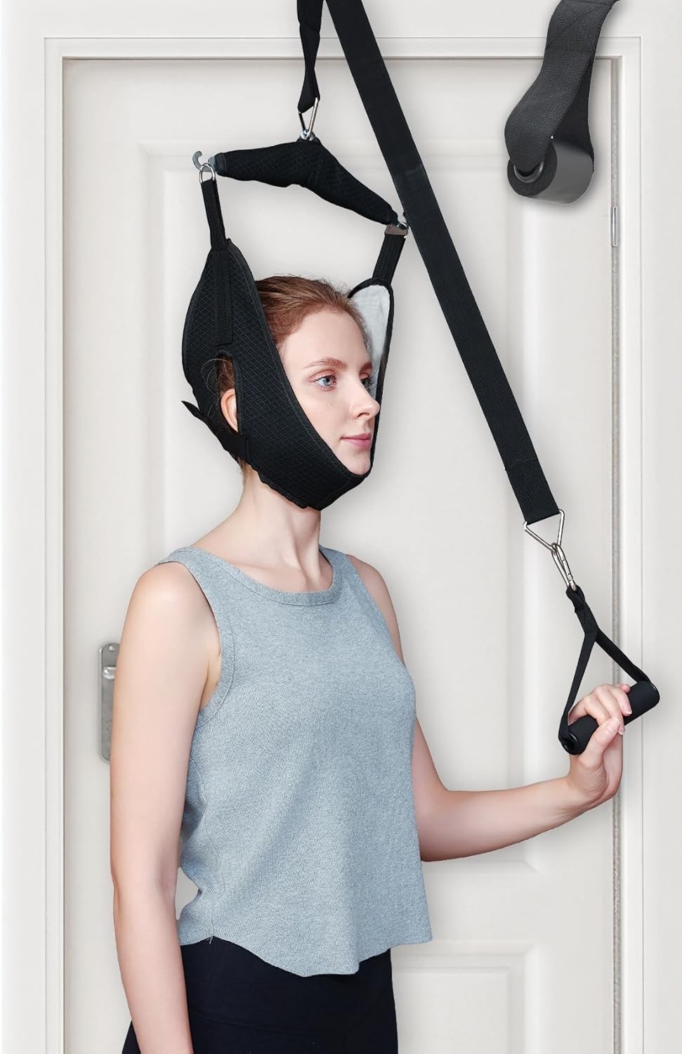 Cervical Neck Traction Device Over the Door – Hanging Neck Stretcher for Cerv…