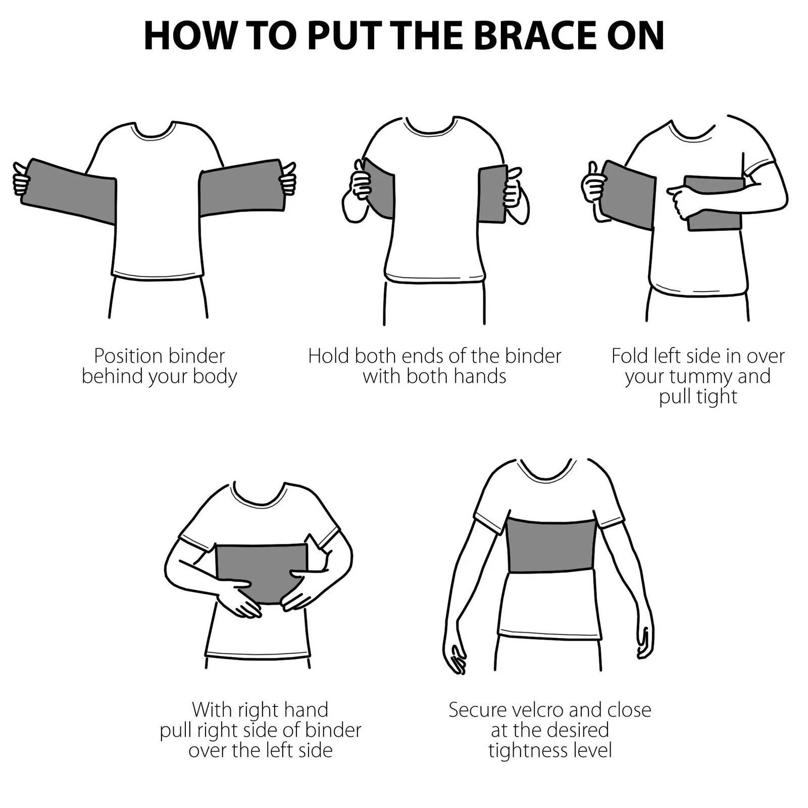 5.25″ Broken Rib Brace- Elastic Chest Wrap Compression Support Belt Post Surgery
