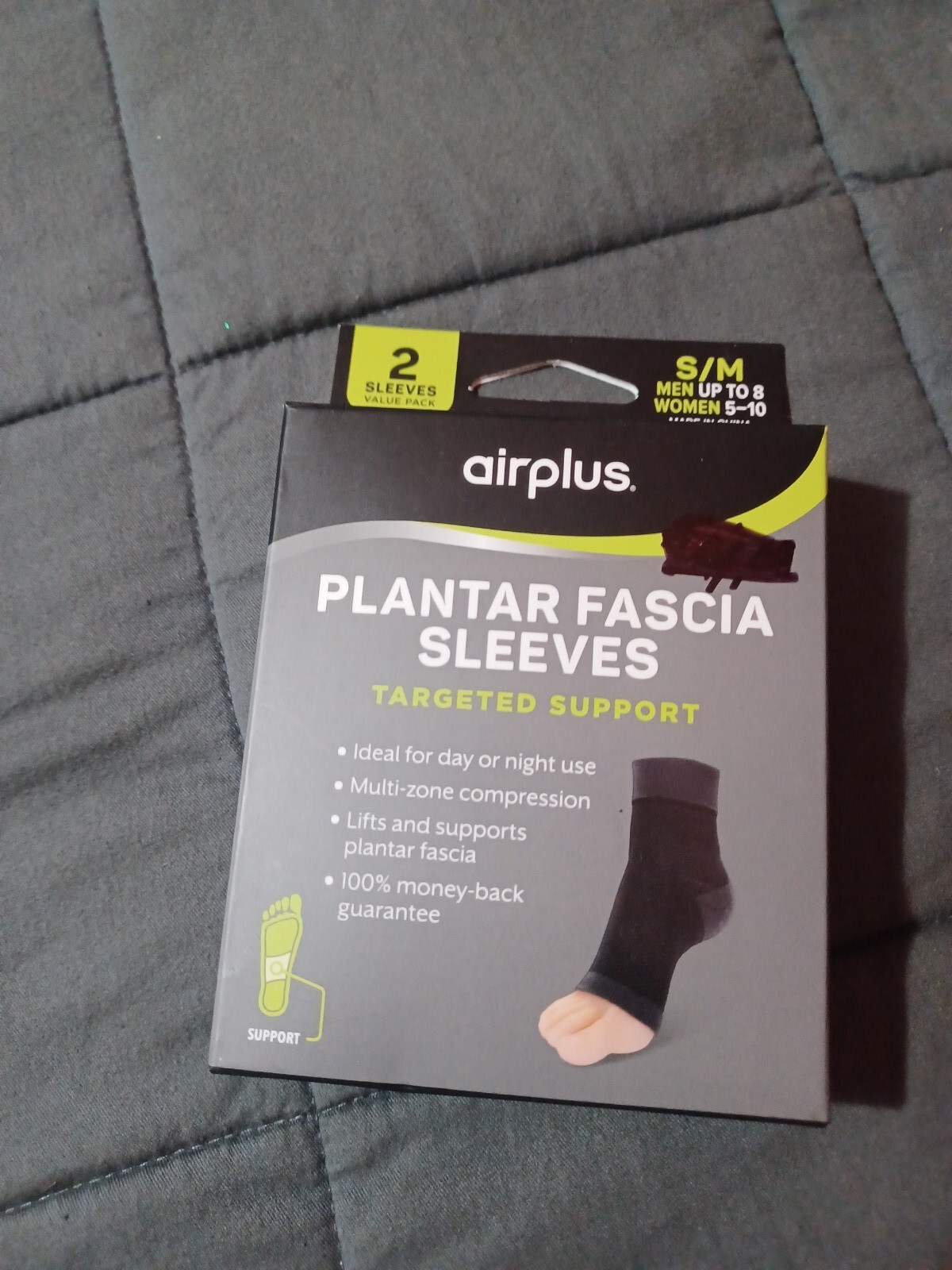 Airplus Plantar Fascia Sleeves – 2-pack, Unisex, Size S/M, BRAND NEW