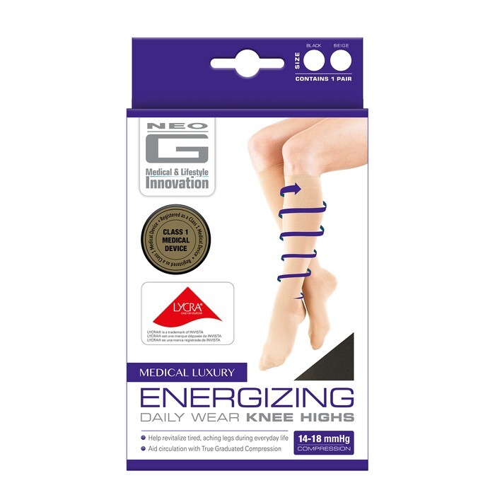 NEO G ENERGIZING KNEE HIGH TAN LARGE