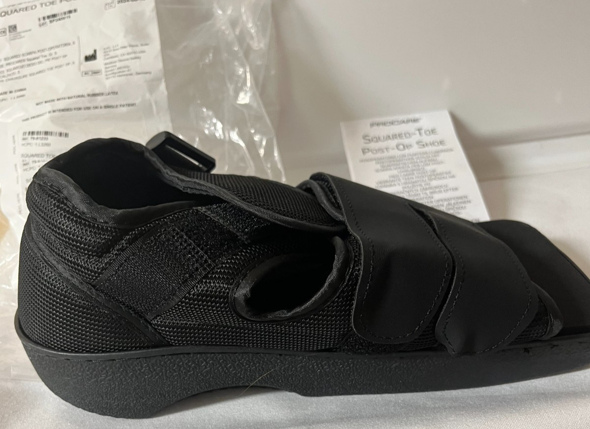 DJO ProCare Squared Toe Post-Op Black SHOE Size: SMALL