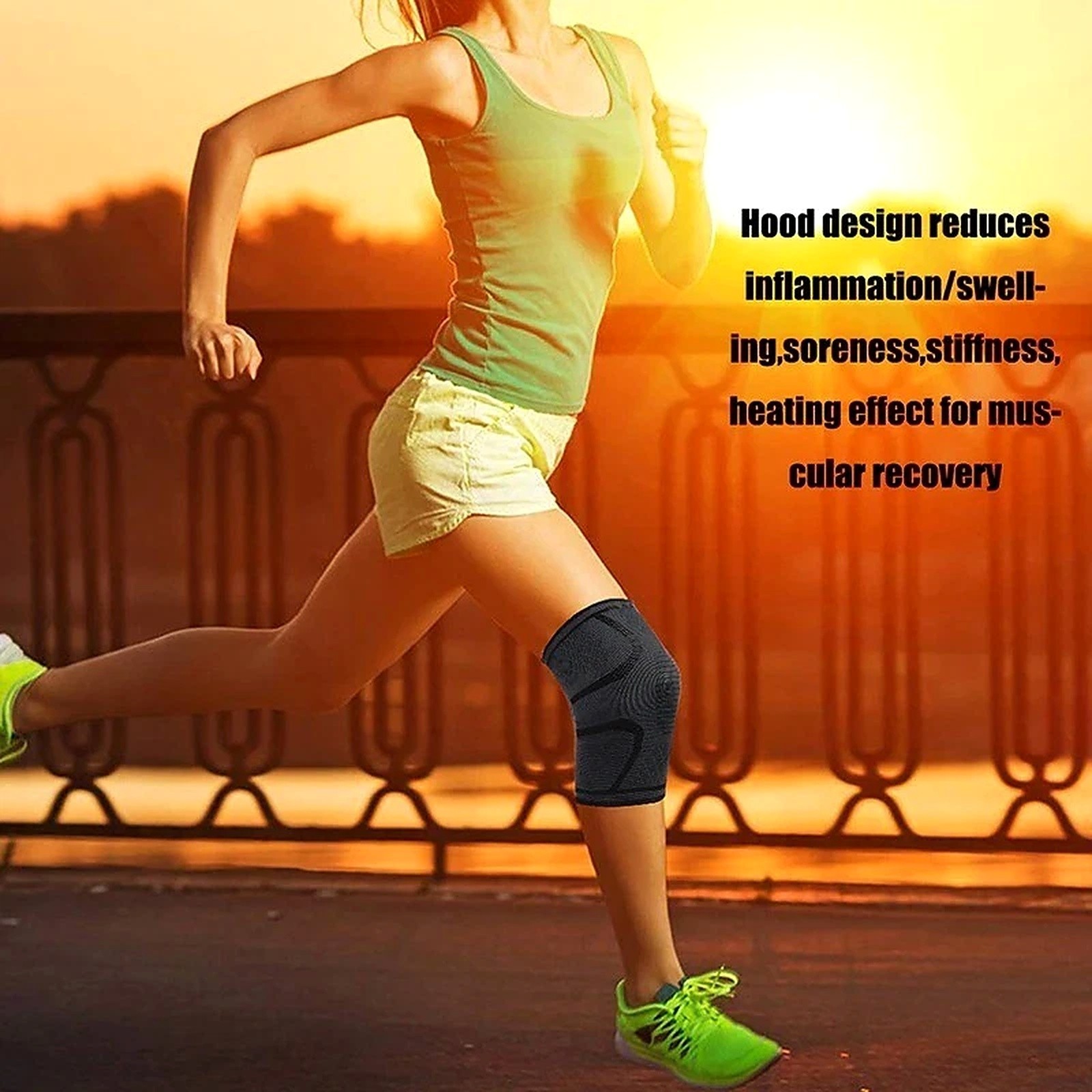 Knee Sleeve Compression Brace Support For Sport Gym Joint Pain Arthritis Relief