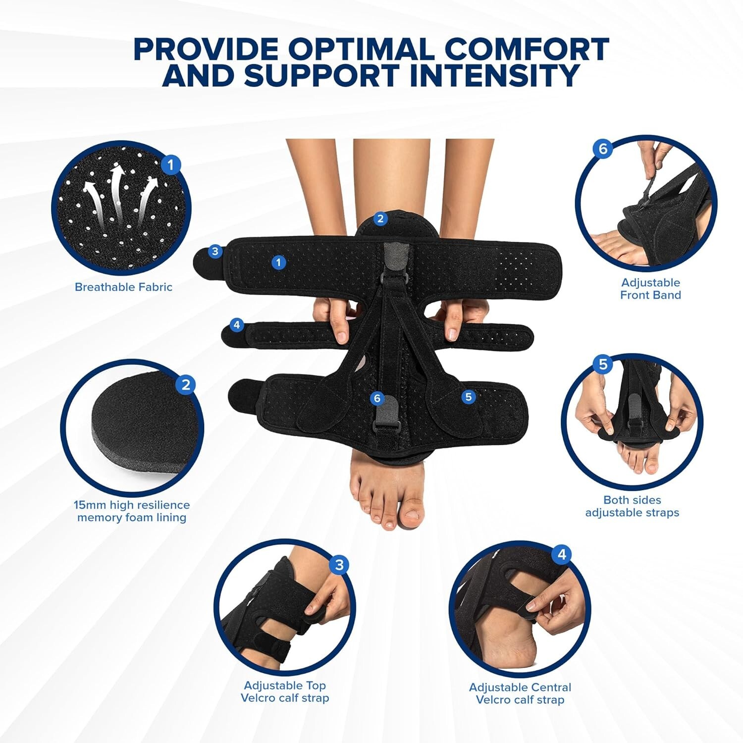 2 Pack Plantar Fasciitis Night Splint Upgrade Foot Brace Plantar Fasciitis Relie