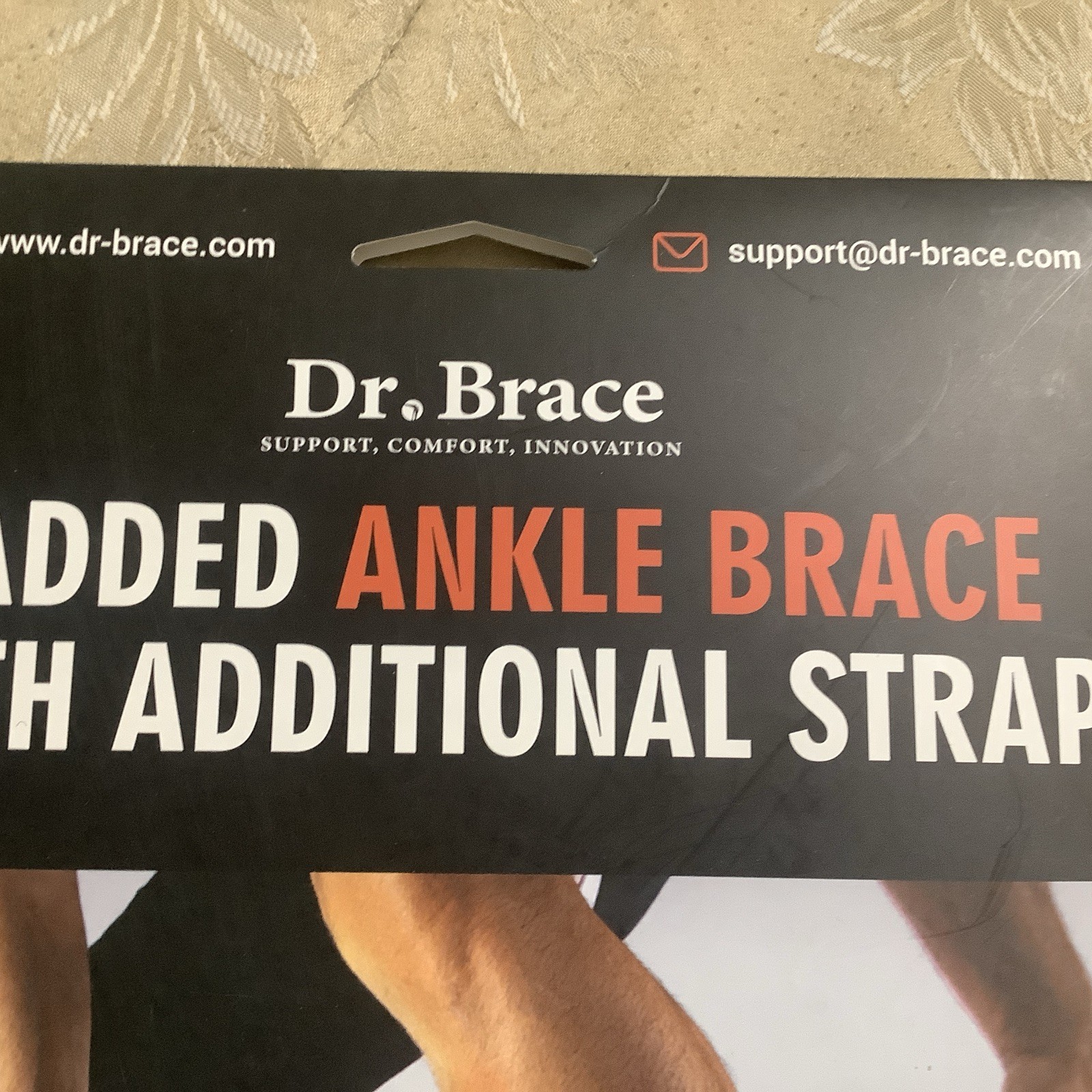 DR.Brace Padded Ankle Brace With ADditional Strap Large New