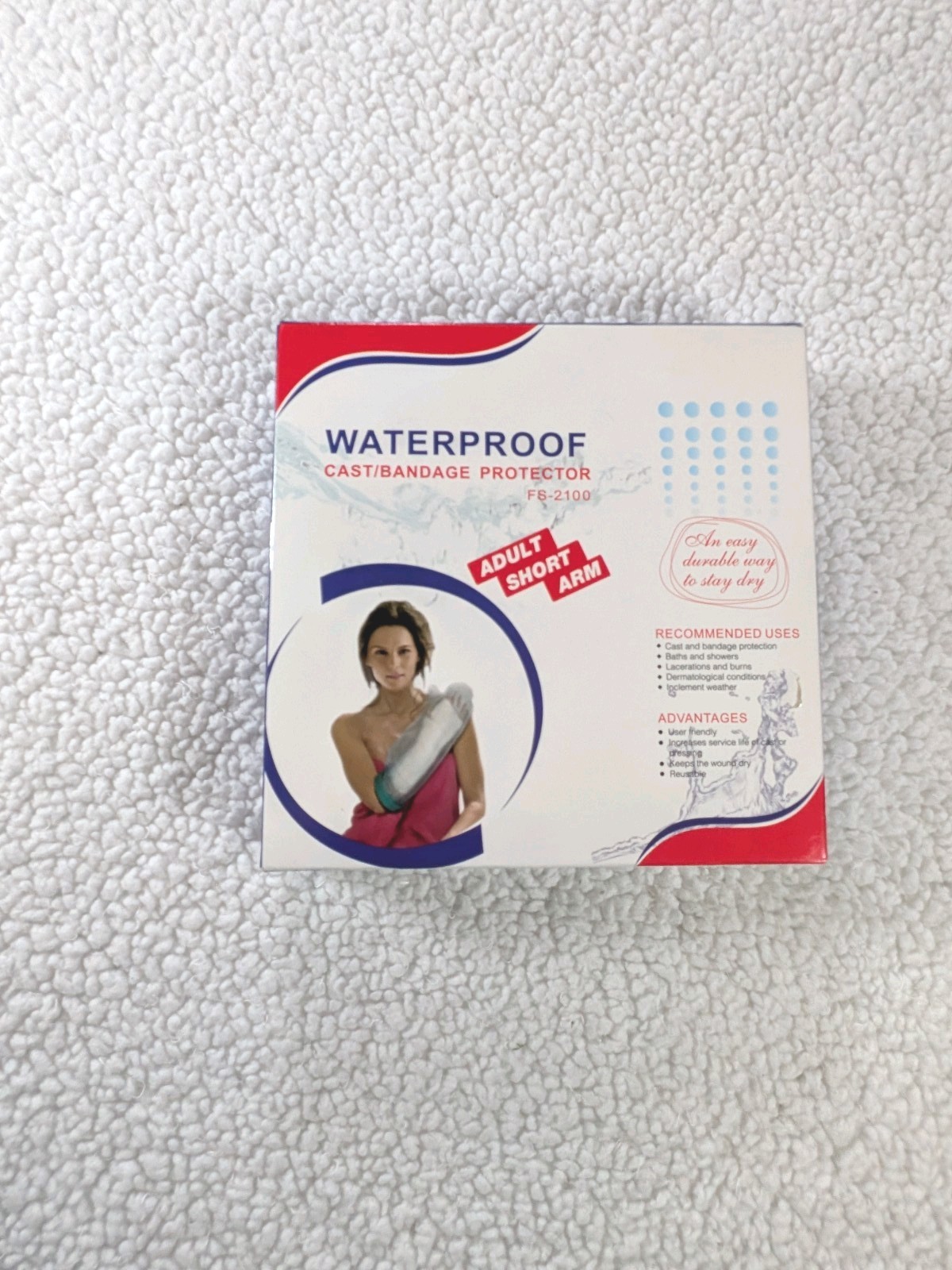 Waterproof Cast Bandage Bath Shower Seal Protector FS-2100 Adult Short Arm