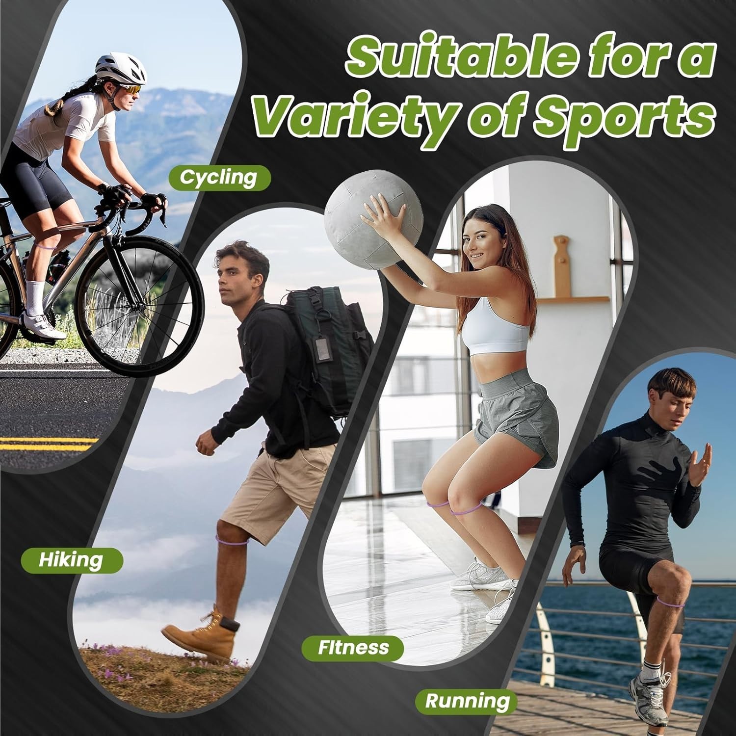Durable Purple 2PCS Knee Strap – Effective Patellar Support for Active Lifestyle