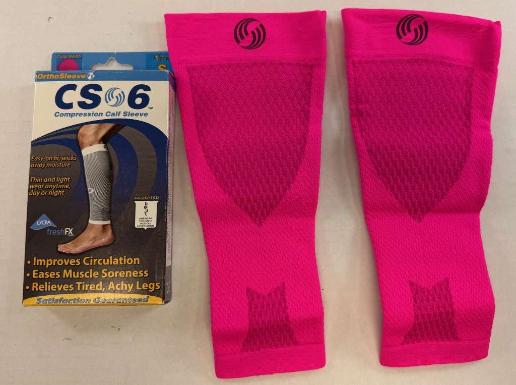 CS6 Performance Compression Calf Sleeves (Pink Fusion) Small
