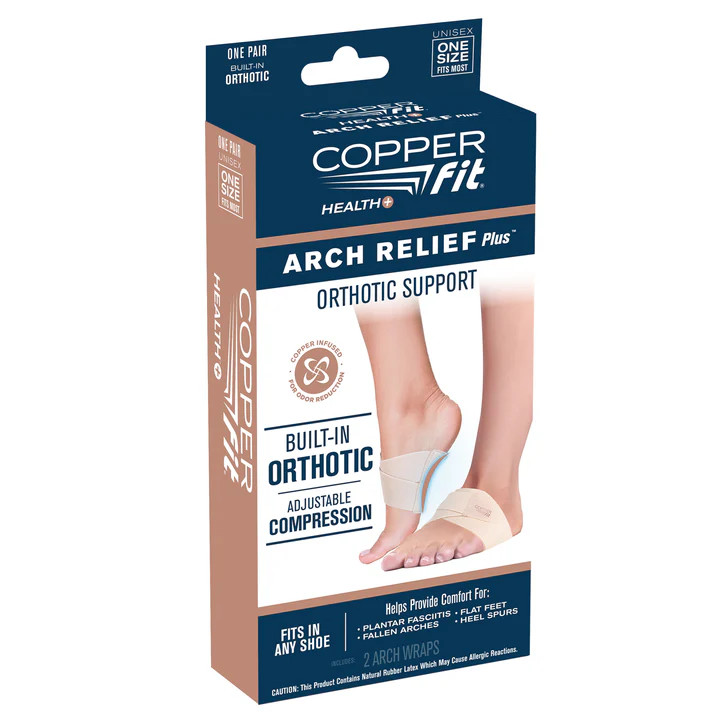 LOT of 5 – Copper Fit Arch Relief & Arch Relief Plus Compression Bands One Size