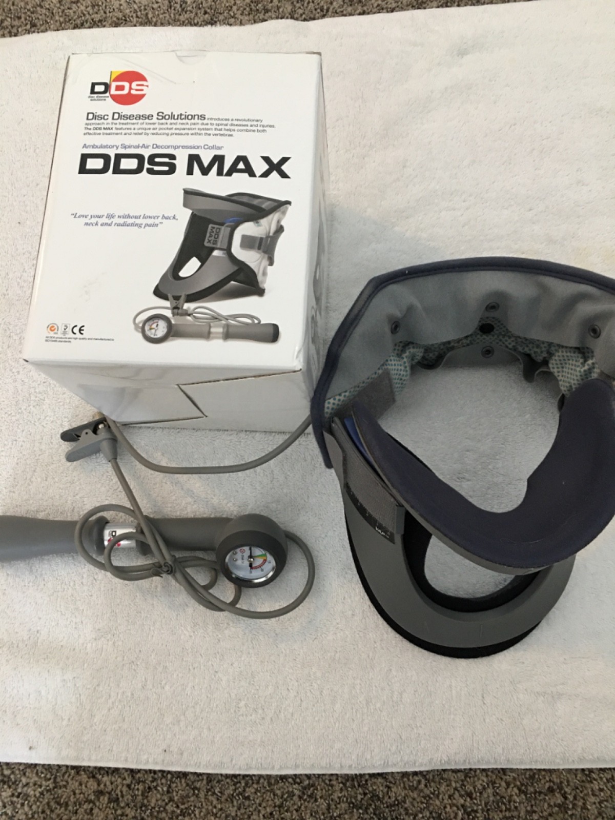 DDS MAX Cervical Traction Collar Neck Brace with Manual Air Pump