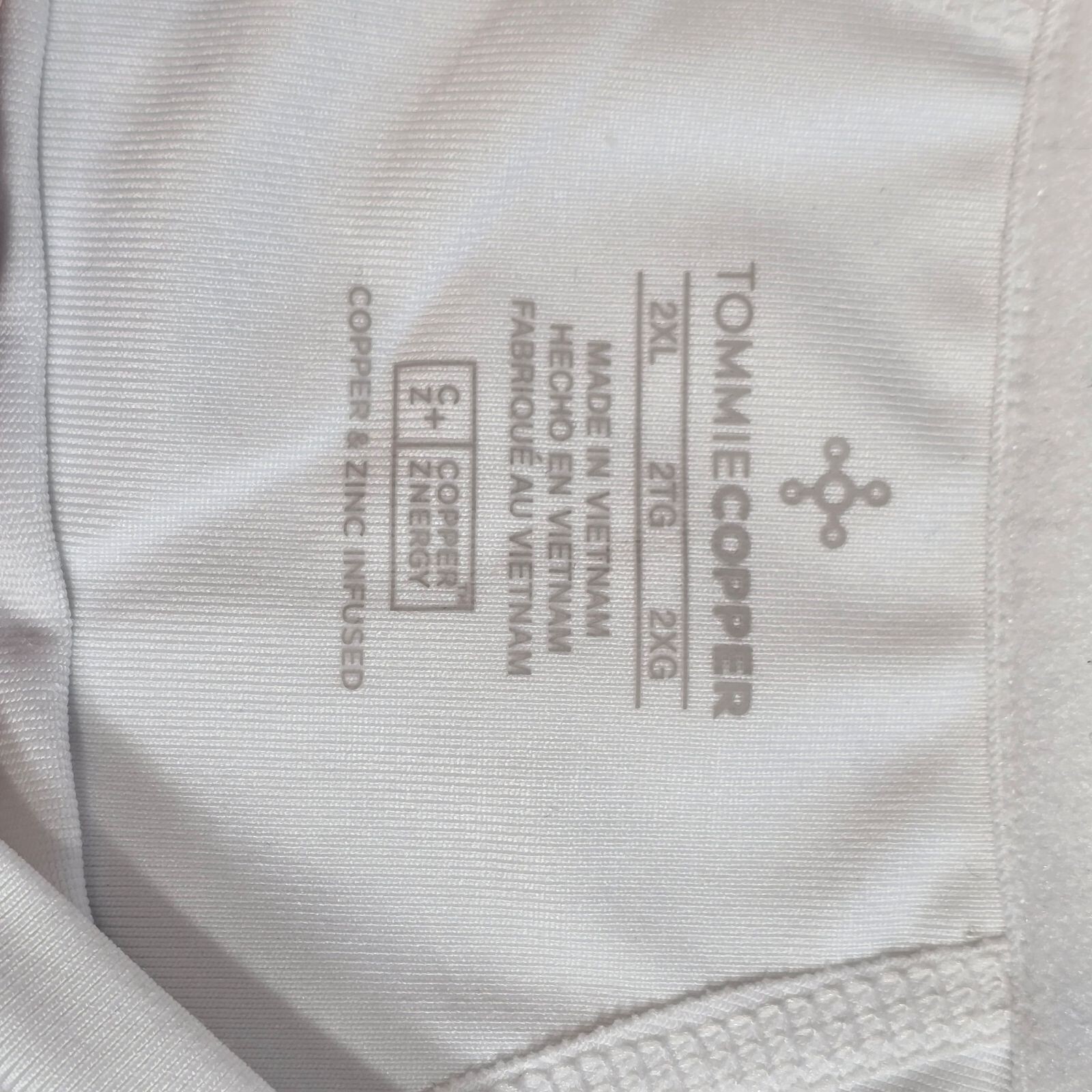 Tommie Copper White Long Sleeve Shoulder Support 2XL Upper Back Pain Brace Shirt